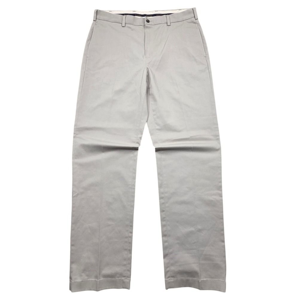 Brooks Brothers Advantage Chino Hudson Pants Khaki Tan Mens 36x34 Cotton Stretch